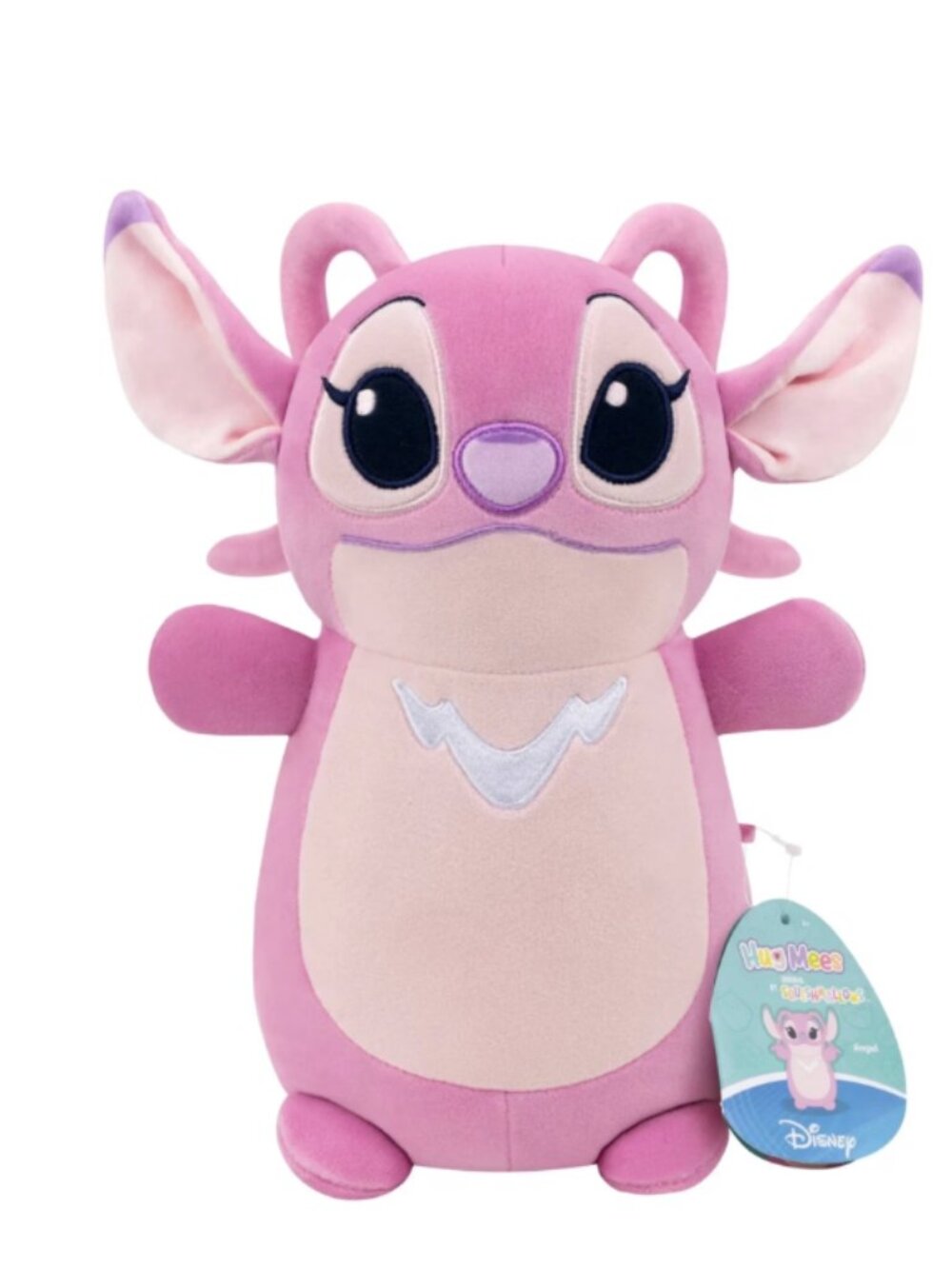 Squishmallows Disney Angel HugMees 10" Plush Soft Pink Stitch Toy
